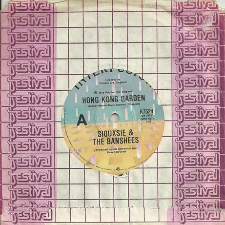 Siouxsie & The Banshees : Hong Kong Garden (7", Single)