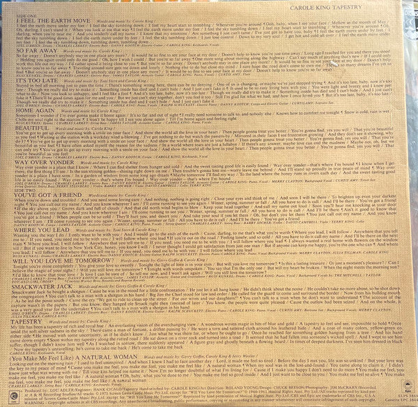 Carole King : Tapestry (LP, Album, Tex)