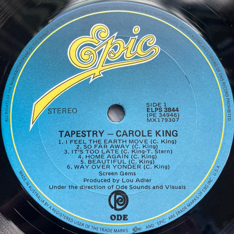 Carole King : Tapestry (LP, Album, Tex)