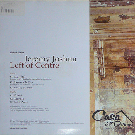 Jeremy Joshua : Left Of Centre (12")