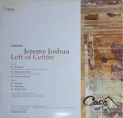 Jeremy Joshua : Left Of Centre (12")