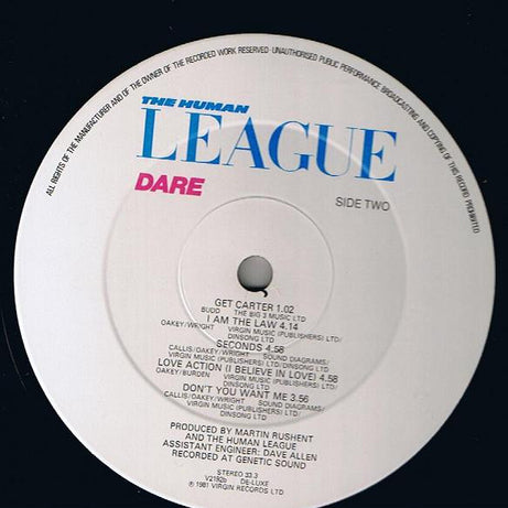 The Human League : Dare (LP, Album, CBS)