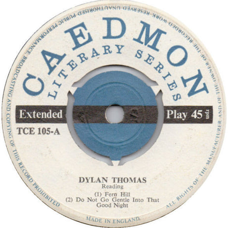 Dylan Thomas : Reading Fern Hill And Other Poems (7", EP, Gat)