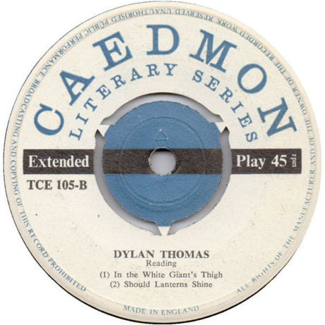 Dylan Thomas : Reading Fern Hill And Other Poems (7", EP, Gat)