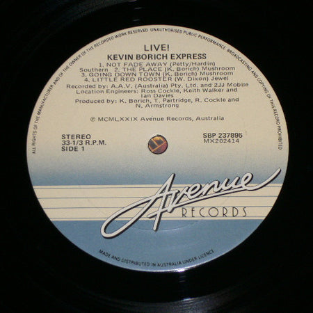 Kevin Borich Express : Live! (LP, Album, RE)
