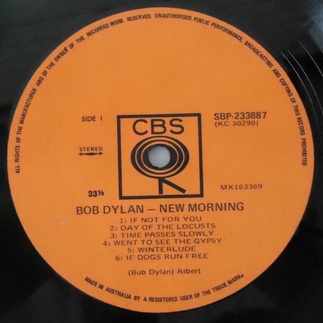 Bob Dylan : New Morning (LP, Album)