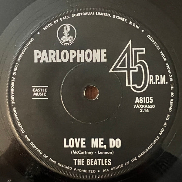 The Beatles : Love Me, Do (7", Single, Mono)