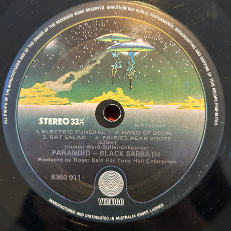 Black Sabbath : Paranoid (LP, Album, RE, Gat)