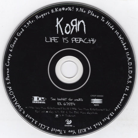 Korn : Life Is Peachy (CD, Album, Enh, RE, Son)