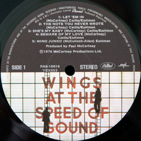Wings (2) : Wings At The Speed Of Sound (LP, Album)