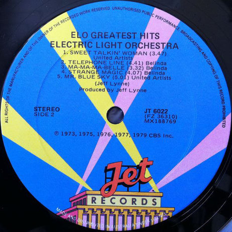 Electric Light Orchestra : ELO's Greatest Hits (LP, Comp)