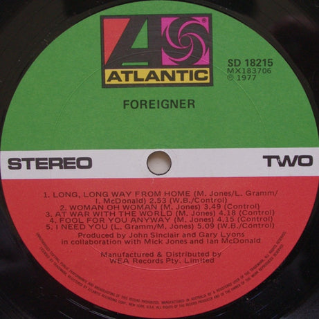 Foreigner : Foreigner (LP, Album)