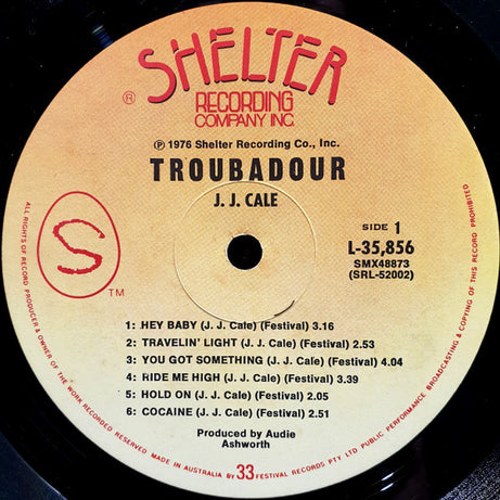 J.J. Cale : Troubadour (LP, Album)
