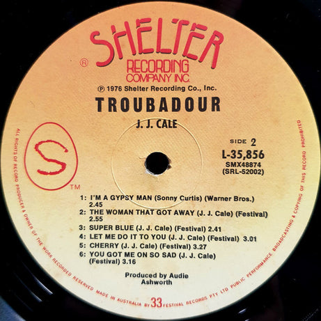 J.J. Cale : Troubadour (LP, Album)