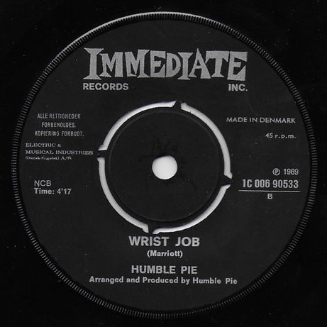 Humble Pie : Natural Born Bugie / Wrist Job (7", Single)