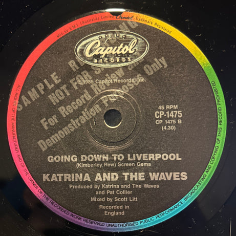 Katrina And The Waves : Walking On Sunshine (7", Promo, Pic)
