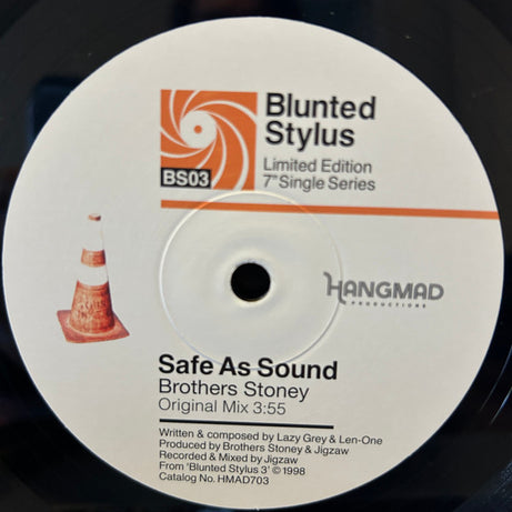 Brothers Stoney, Blunted Stylus : Safe As Sound (7", Ltd, Bla)