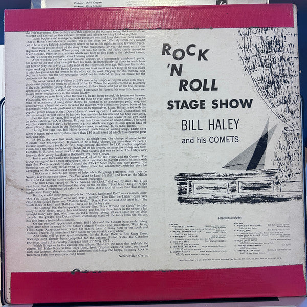 Bill Haley And His Comets : Rock 'n Roll Stage Show (LP, Album, Promo)