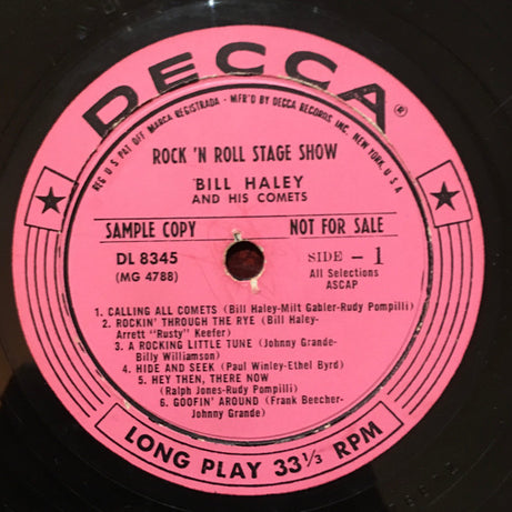 Bill Haley And His Comets : Rock 'n Roll Stage Show (LP, Album, Promo)
