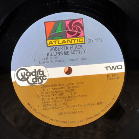 Roberta Flack : Killing Me Softly (LP, Album, Quad, SP )