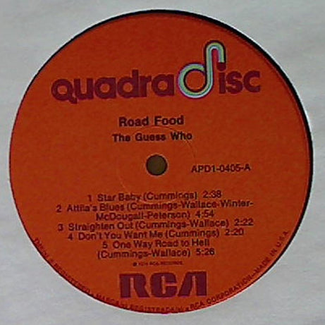 The Guess Who : Road Food (LP, Album, Quad)