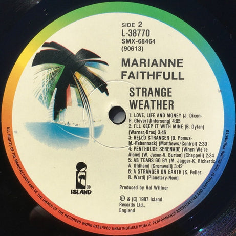 Marianne Faithfull : Strange Weather (LP, Album, Gat)