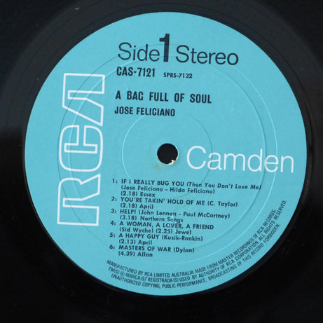 José Feliciano : A Bag Full Of Soul (LP, Album)