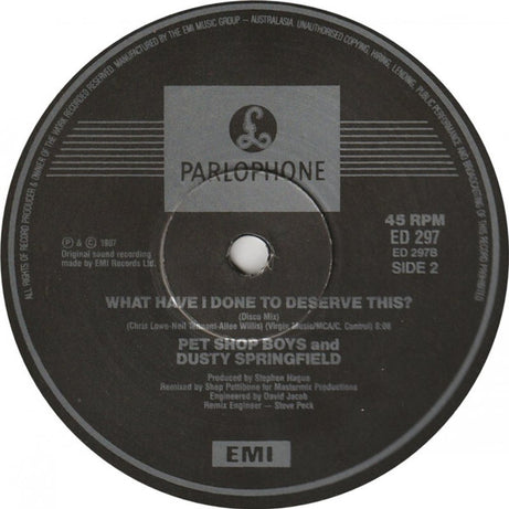 Pet Shop Boys With Dusty Springfield : What Have I Done To Deserve This? (12", Single)