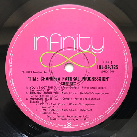 Sherbet : Time Change A Natural Progression (LP, Album)