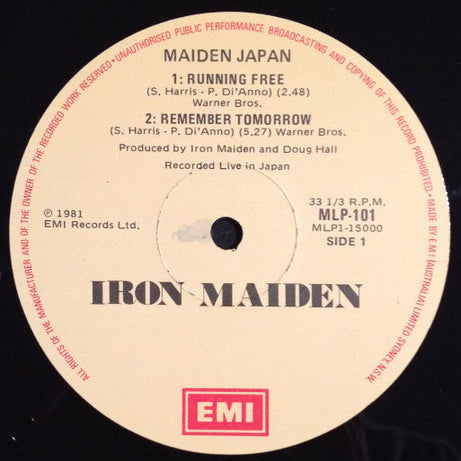 Iron Maiden : Maiden Japan (12", EP, EMI)