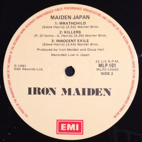 Iron Maiden : Maiden Japan (12", EP, EMI)