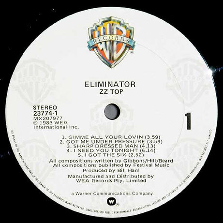 ZZ Top : Eliminator (LP, Album)