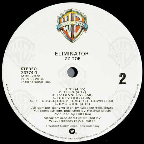 ZZ Top : Eliminator (LP, Album)