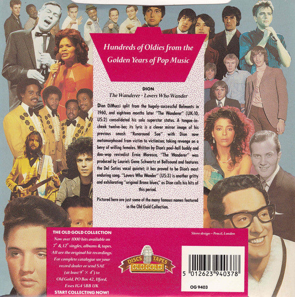 Dion (3) : The Wanderer / Lovers Who Wander (7", Single, Mono, RP)