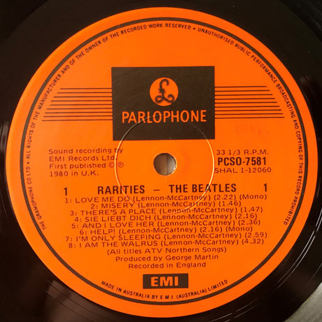 The Beatles : Rarities (LP, Comp, Mono)