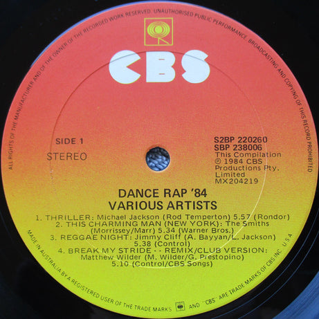 Various : Dance Rap 84 (2xLP, Comp)