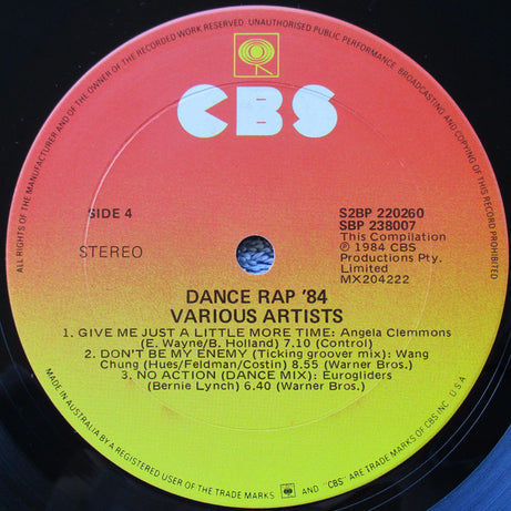 Various : Dance Rap 84 (2xLP, Comp)