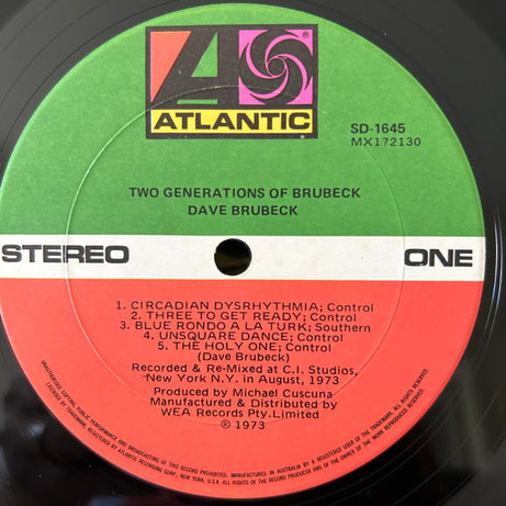 Dave Brubeck : Two Generations Of Brubeck (LP, Album)