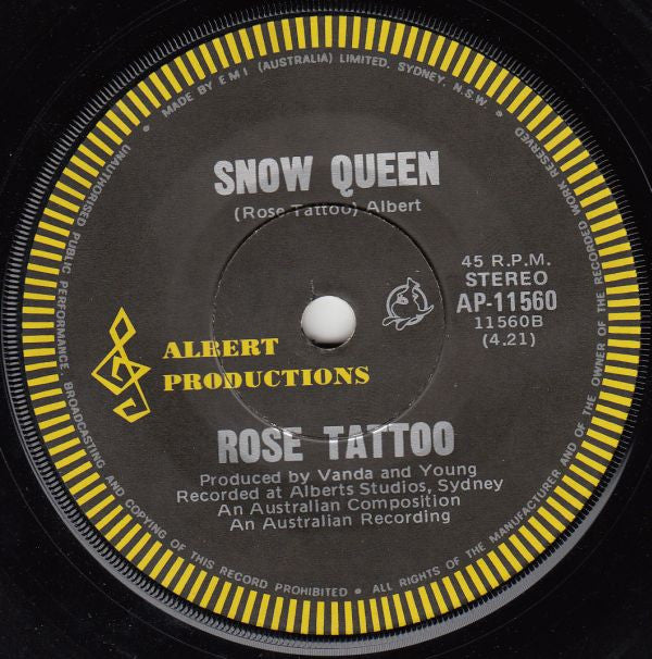 Rose Tattoo : Bad Boy For Love (7", Single)