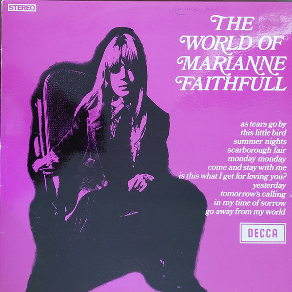 Marianne Faithfull : The World Of Marianne Faithfull (LP, Comp, RE)