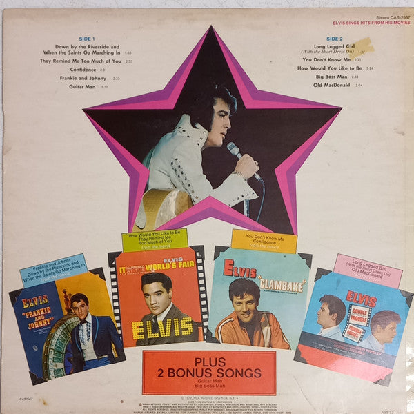Elvis* : Sings Hits From His Movies Volume 1 (LP, Comp, RE)