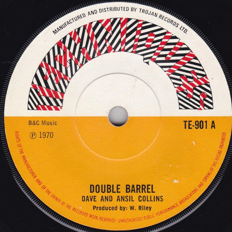 Dave And Ansil Collins* : Double Barrel (7", Single, Sol)