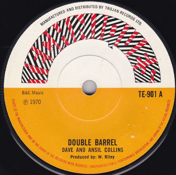 Dave And Ansil Collins* : Double Barrel (7", Single, Sol)