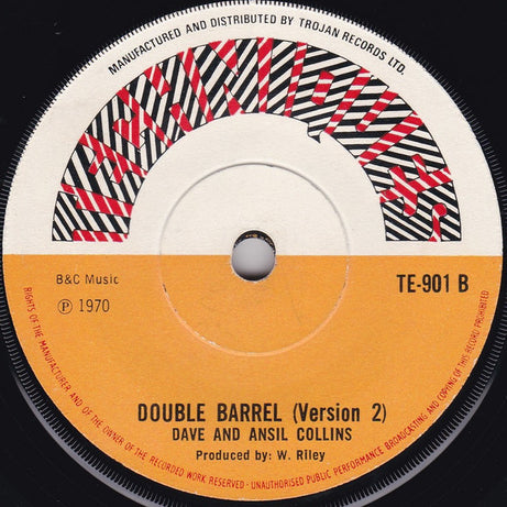 Dave And Ansil Collins* : Double Barrel (7", Single, Sol)