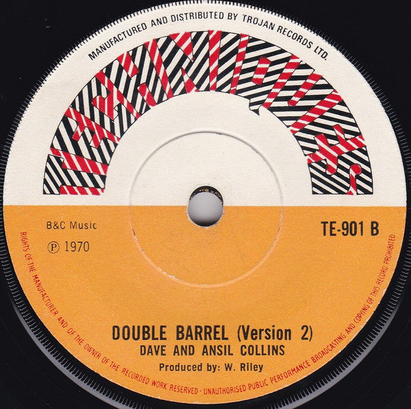 Dave And Ansil Collins* : Double Barrel (7", Single, Sol)