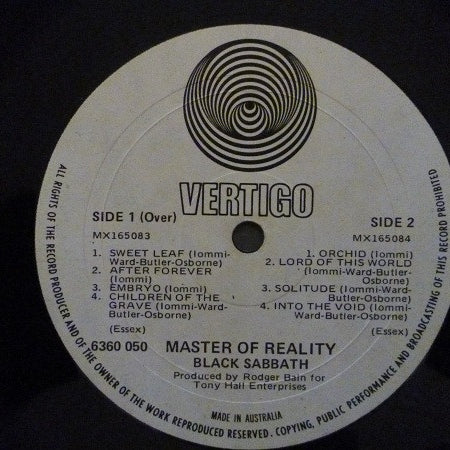 Black Sabbath : Master Of Reality (LP, Album, Emb)