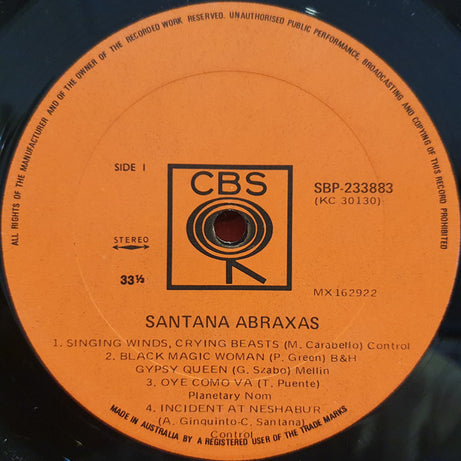 Santana : Abraxas (LP, Album)