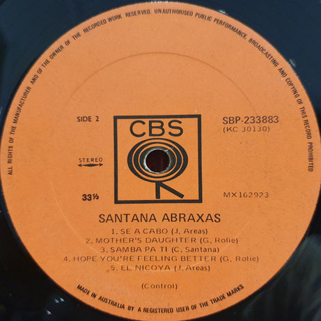 Santana : Abraxas (LP, Album)