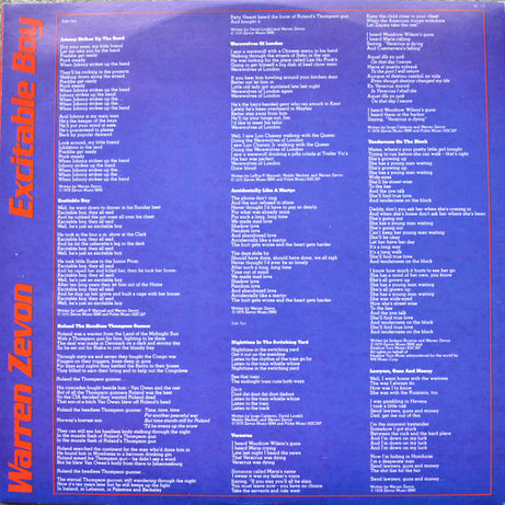 Warren Zevon : Excitable Boy (LP, Album)