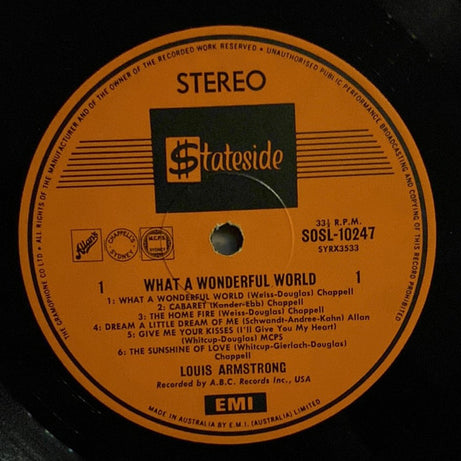 Louis Armstrong : What a wonderful world (LP, Album)